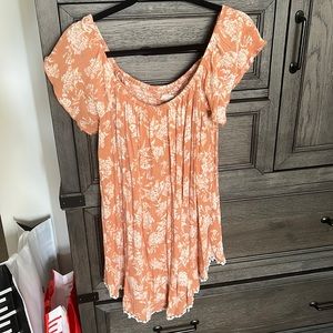 O’Neill floral: off the shoulder dress